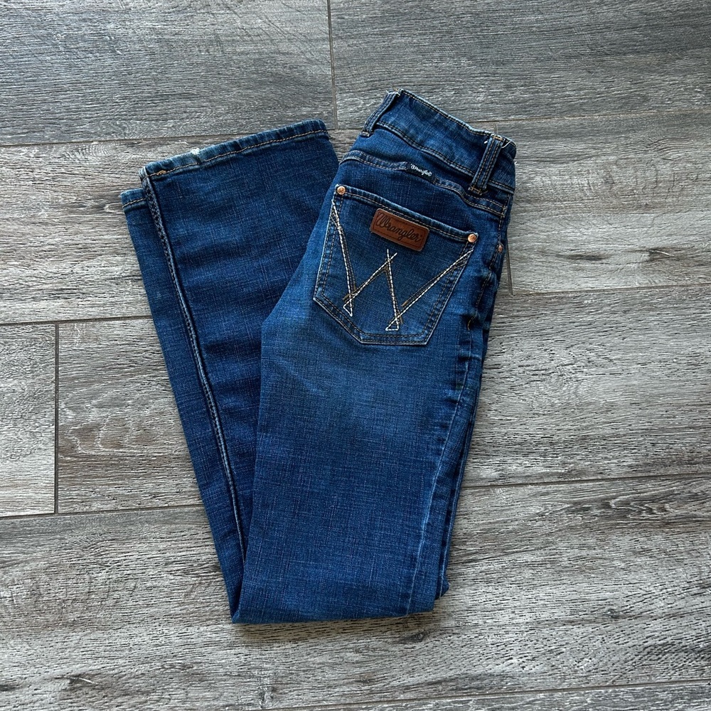 Wrangler Dark Blue Boot Cut Jeans